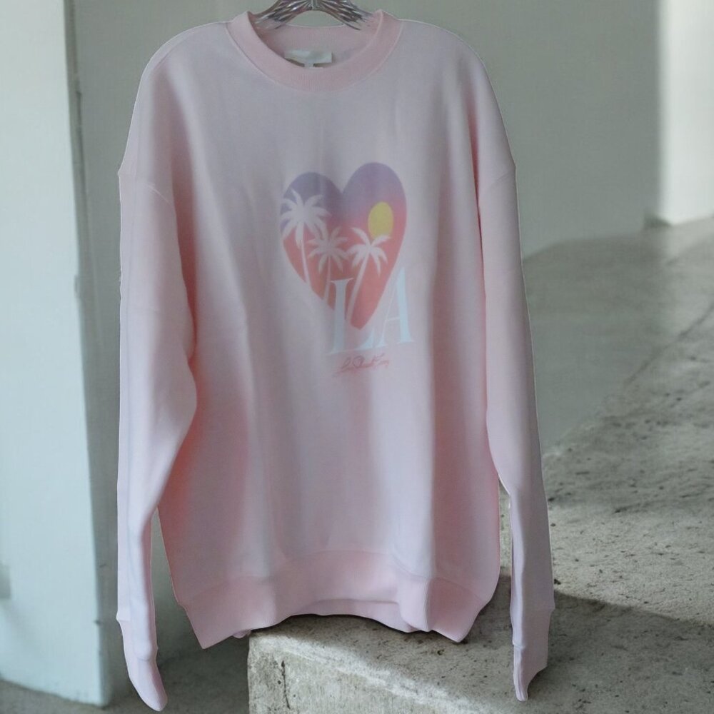 LoveShackFancy - LA Pullover/Sweatshirt - Pink - Size M/L, Limited Edition - NWT